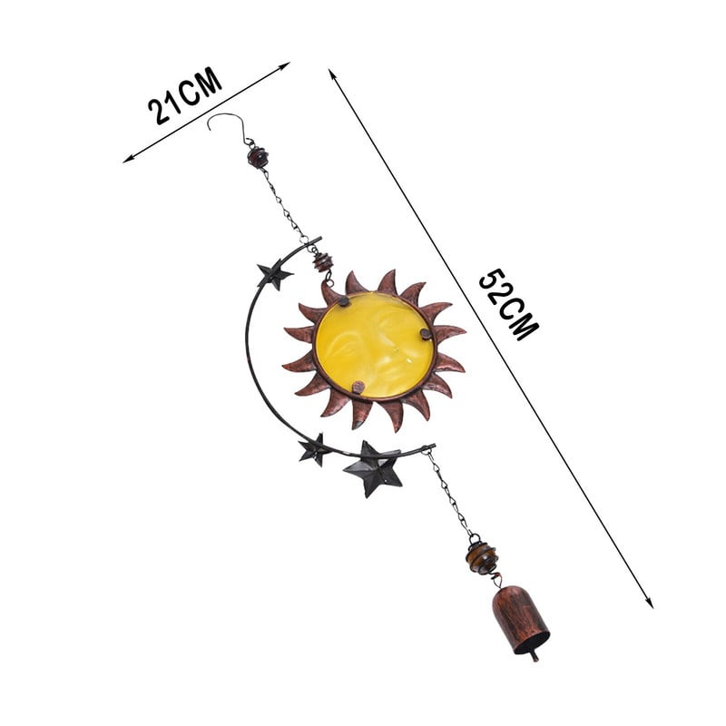 Školjke Wind Chimes Sobno staklo Osobnost Kreativni privjesak Privjesak Željezo Metalni vjetar Sunce Vrtne kuglice Na otvorenom Velika fotografija Mobilni