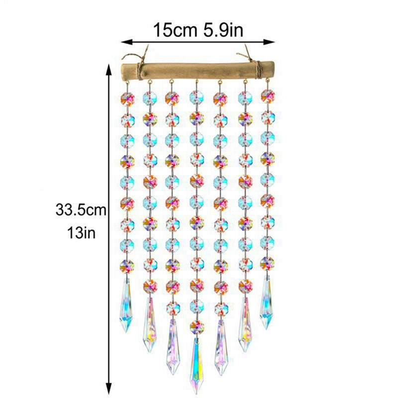 Fereastră suspendată Rainbow Maker Glass Crystal Chimes Wind Chimes Home Wall Art Decoration Gift
