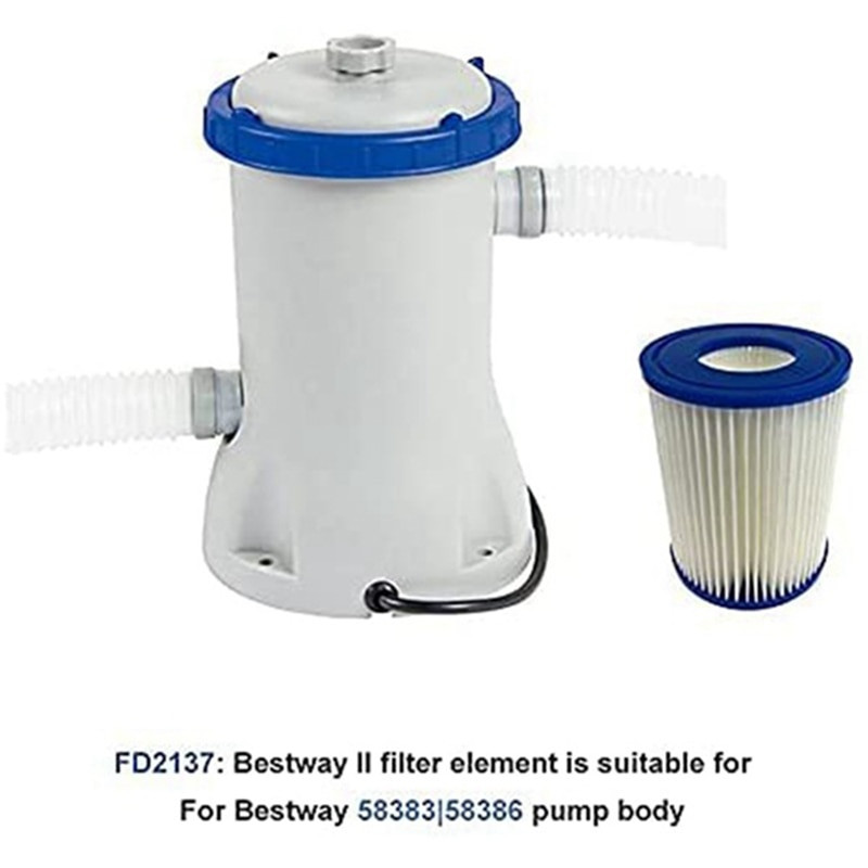 8 бр. филтър за плувен басейн, съвместим с касета Bestway тип II, резервен филтър за горещи вани за филтърна помпа Lay Z Spa