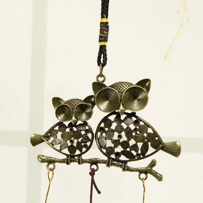 Clopoței Grădină Decorații cu apă Grădinărit (negru) clopoței de vânt bufniță grădină în aer liber Clopote de grădină mari pentru plajă Clopoței de vânt de mare sticlă