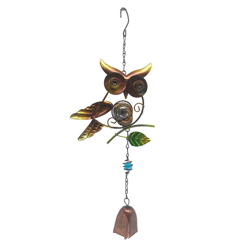 Led Hummingbird Wind Chimes Dugi po dužini Veliki Chime Wind Bell Viseći ukrasi za trijem Vanjski vrtni ukrasi Svjetla