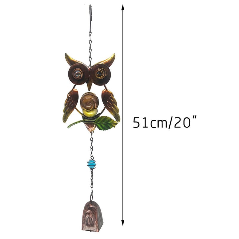 Led Hummingbird Wind Chimes Dugi po dužini Veliki Chime Wind Bell Viseći ukrasi za trijem Vanjski vrtni ukrasi Svjetla