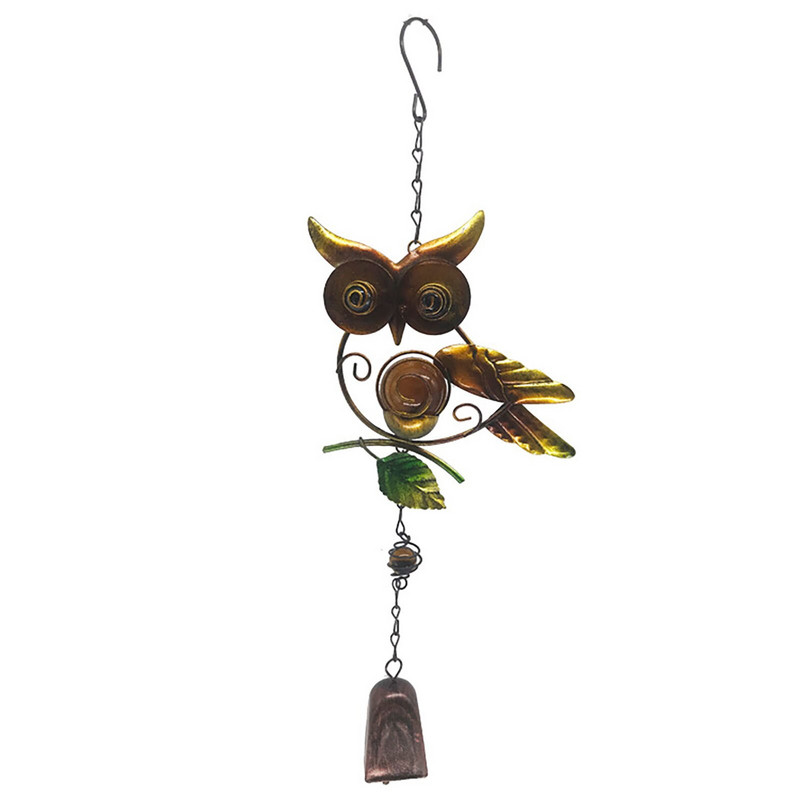Led Hummingbird Wind Chimes Dugi po dužini Veliki Chime Wind Bell Viseći ukrasi za trijem Vanjski vrtni ukrasi Svjetla