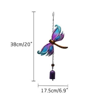 Γιαγιά Wind Chimes Μπαλκόνι Chime Σίδερο D Wind Glass Crafts Μικρά κουδούνια ανέμου για Backyard Solar Powe Hummingbird Κινητό