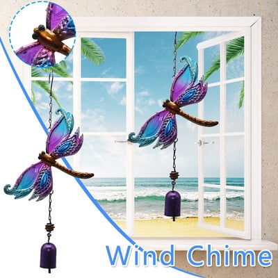 Bakina zvončića na vjetar Balkonsko zvonce Iron D Wind Glass Crafts Mali zvončići na vjetar za dvorište Solar Powe Hummingbird Mobile
