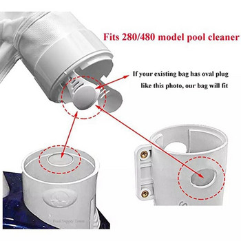 3PCS Pool Cleaner Bags Резервна филтърна торба с цип за Polaris 280 480 Pool Cleaner Препарат за плувен басейн