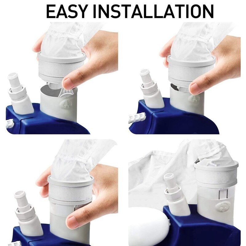 3 bucăți saci pentru curățarea piscinei sac cu fermoar sac filtru de schimb pentru aparatul de curățat pentru piscine Polaris 280 480