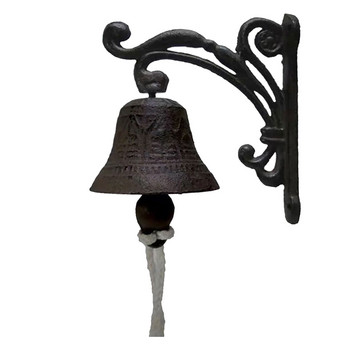 Ανάμνηση Wind Chimes Wall For Indoor Bell Antique Mounted Bird Decor Iron Bell Door Rustic Succulent Garden Ξύλινη πόρτα Άρπα