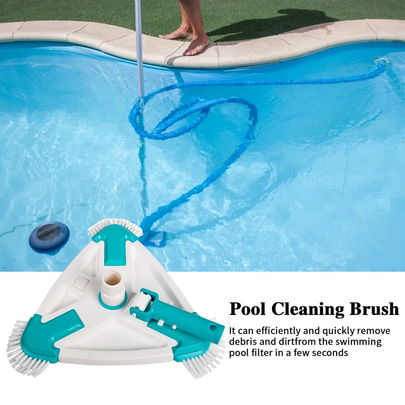 Cap de aspirare pentru piscină Cap de aspirație triunghiular flexibil Iaz Fântână Aspirator Perie de curățare Instrument de curățare a piscinei