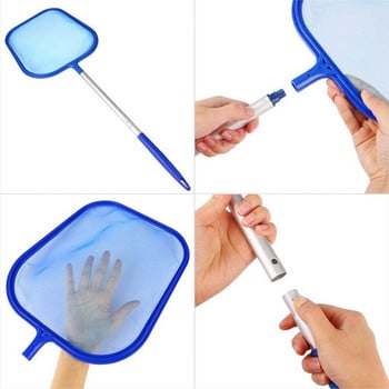 6-Pece Swimming Pool Skimmer Net Telescopic Pole Leaf Skimmer Net Swimming Pool Cleaner Supplies Home Use CNIM Hot