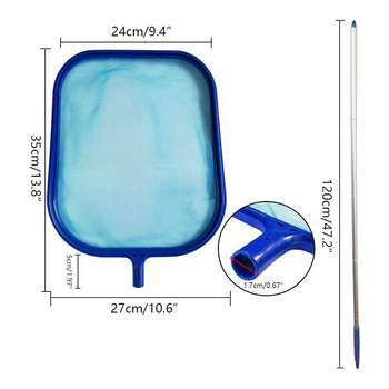 6-Pece Swimming Pool Skimmer Net Telescopic Pole Leaf Skimmer Net Swimming Pool Cleaner Supplies Home Use CNIM Hot