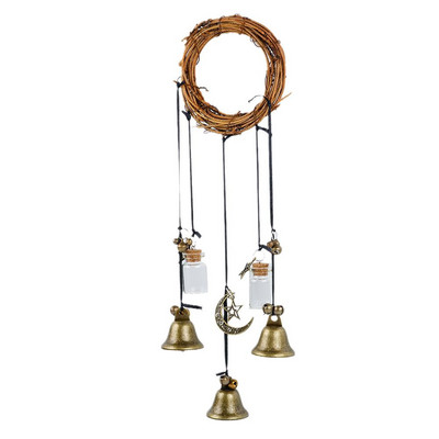 Raganų varpelio apsauga, skirta durų rankenos pakabai Wiccan vėjo varpeliai, pakabinami ornamentai, raganavimo reikmenys, skirti Boho namų kambario dekoravimui