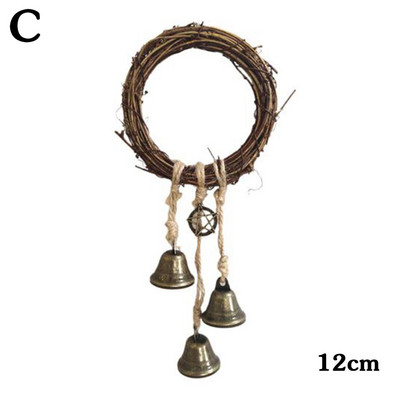 Raganų varpelio apsauga, skirta durų rankenos pakabai Wiccan vėjo varpeliai, pakabinami ornamentai, raganavimo reikmenys, skirti Boho namų kambario dekoravimui