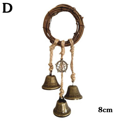 Raganų varpelio apsauga, skirta durų rankenos pakabai Wiccan vėjo varpeliai, pakabinami ornamentai, raganavimo reikmenys, skirti Boho namų kambario dekoravimui