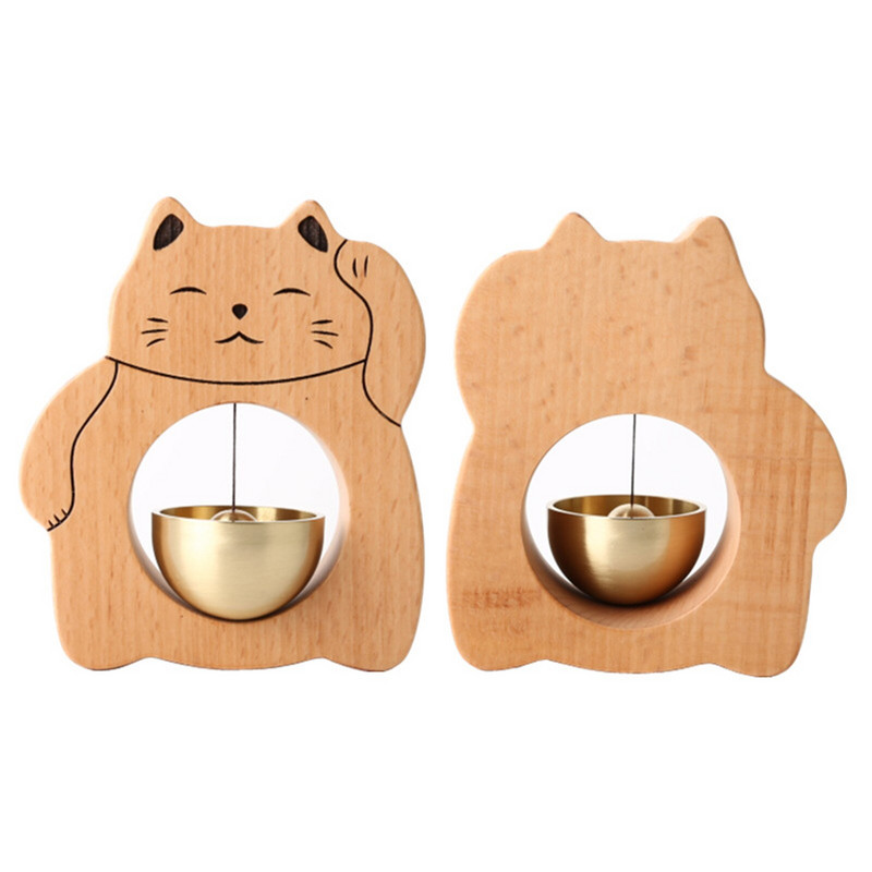 Trgovsko zvono za otvaranje vrata Drveno zvono na vratima Ukrasno zvono Lucky Cat Drveno zvono na vratima hladnjaka Soba Veranda Vrt