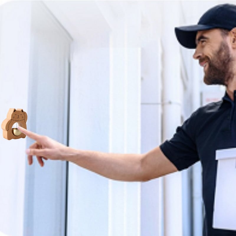 Trgovsko zvono za otvaranje vrata Drveno zvono na vratima Ukrasno zvono Lucky Cat Drveno zvono na vratima hladnjaka Soba Veranda Vrt