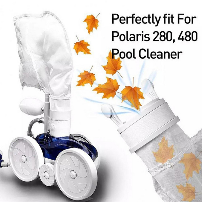 2kom Vrećice za čišćenje bazena Dizajn patent zatvarača Zamjenska tkanina otporna na kidanje Filter vrećice za bazene za Polaris 280 Pool C
