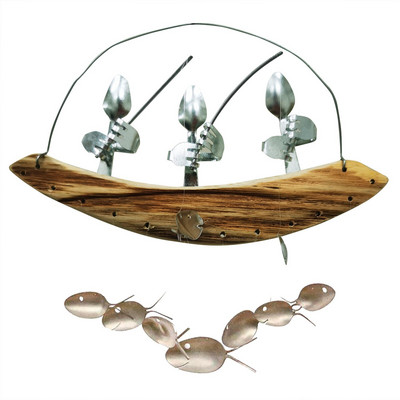 Wind Chimes Memorial Gift Ribolovna zob B Man Wind Skulptura Spoonfish Ribolov Chime Kip mopsa za van 30 ideja za darove slona