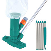 Set de curățare subacvatică portabil cu jet de înot pentru piscină cu jet de înot pentru iaz Spa cu tijă cu 5 secțiuni, perie de frunze