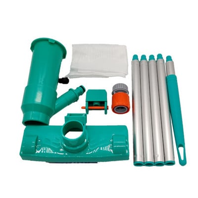 Set de curățare subacvatică portabil cu jet de înot pentru piscină cu jet de înot pentru iaz Spa cu tijă cu 5 secțiuni, perie de frunze