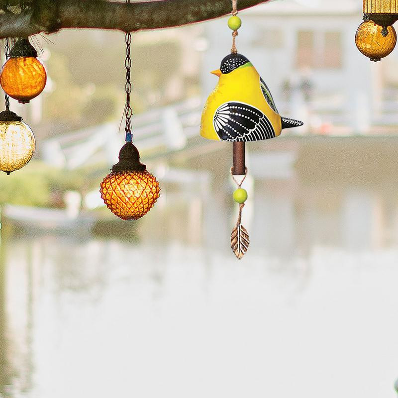 Vėjo varpeliai lauke Kūrybiniai dervos paukščių giesmių varpeliai paukščių vėjo varpeliai lauke terasai verandoje sodas kieme kolibriai balandžiai