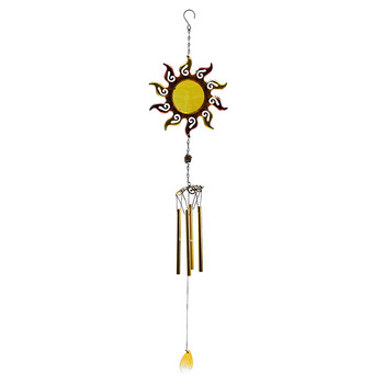 Garden Chimes Wind 1PC Κρεμαστό Στολίδι Μπαλκονιού Σφυρήλατο Chimes Creative Iron Wind Sun Crustal Solar Owl Wind Chimes Outdoor