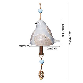 Chimes For Outdoors 15,7 ιντσών Long Creative Resin Wind Chime Crisp Sound Windchimes Μοναδική διακόσμηση εξωτερικού χώρου Clearance Bird Decor for Patio