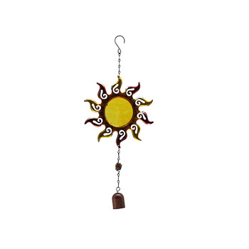 Sunflower Wind Chime Σιδερένια στολίδια σφυρήλατα κουδούνια Wind Wind 1PC Μπαλκόνι Creative Chimes Sun Solar Light Κολίμπρι για φυτά