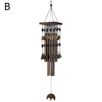 Lemn, metal, aluminiu, tub, clopoței de vânt cu mai multe conducte, clopote din bronz, ornamente pentru balcon, roșu, cupru, în aer liber, casă L7L9