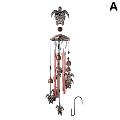 Vintage metallist tuulekella lind liblikas pastoraalne retro aed vasest rippuv toru stiilis kellamäng ripats õues kella ripats J6J3