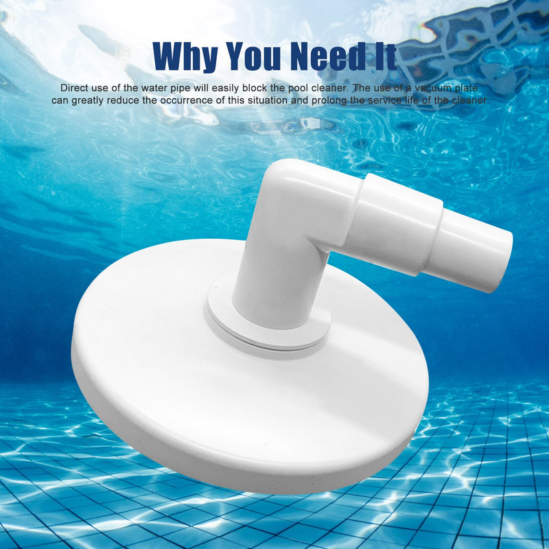 Baseino skimerio nugriebimo vakuuminio adapterio plokštė 90 alkūninio skimmerio baseino pakeitimo priedai, skirti VIRŠ ŽEMĖS / ŽEMĖJE VAC PLOKŠTEI