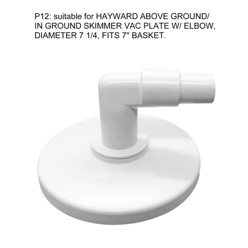 Baseino skimerio nugriebimo vakuuminio adapterio plokštė 90 alkūninio skimmerio baseino pakeitimo priedai, skirti VIRŠ ŽEMĖS / ŽEMĖJE VAC PLOKŠTEI