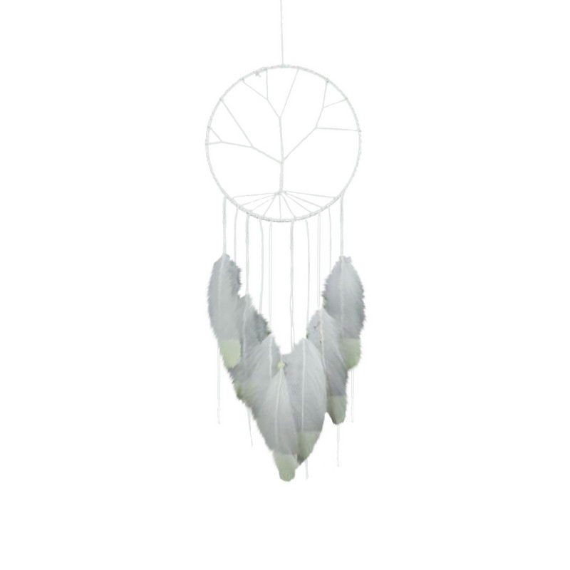 Clopoței Ornament de perete pentru mașină agățat acasă Dreamcatcher Decor Handmade Luminous Home Decor Candelabru de sticlă Lumină în formă de inimă