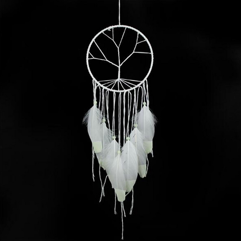 Clopoței Ornament de perete pentru mașină agățat acasă Dreamcatcher Decor Handmade Luminous Home Decor Candelabru de sticlă Lumină în formă de inimă