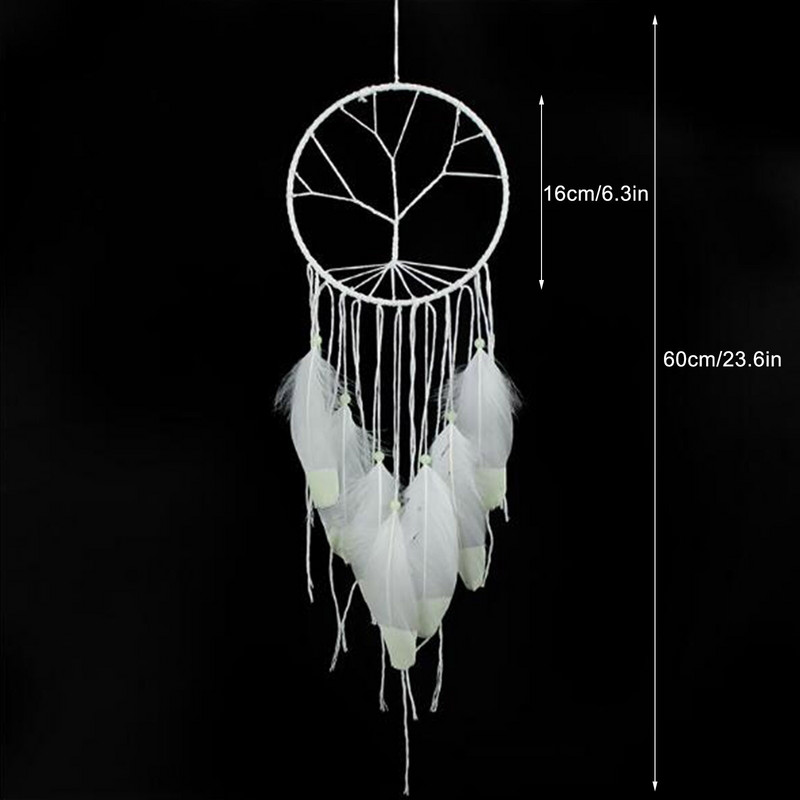 Clopoței Ornament de perete pentru mașină agățat acasă Dreamcatcher Decor Handmade Luminous Home Decor Candelabru de sticlă Lumină în formă de inimă