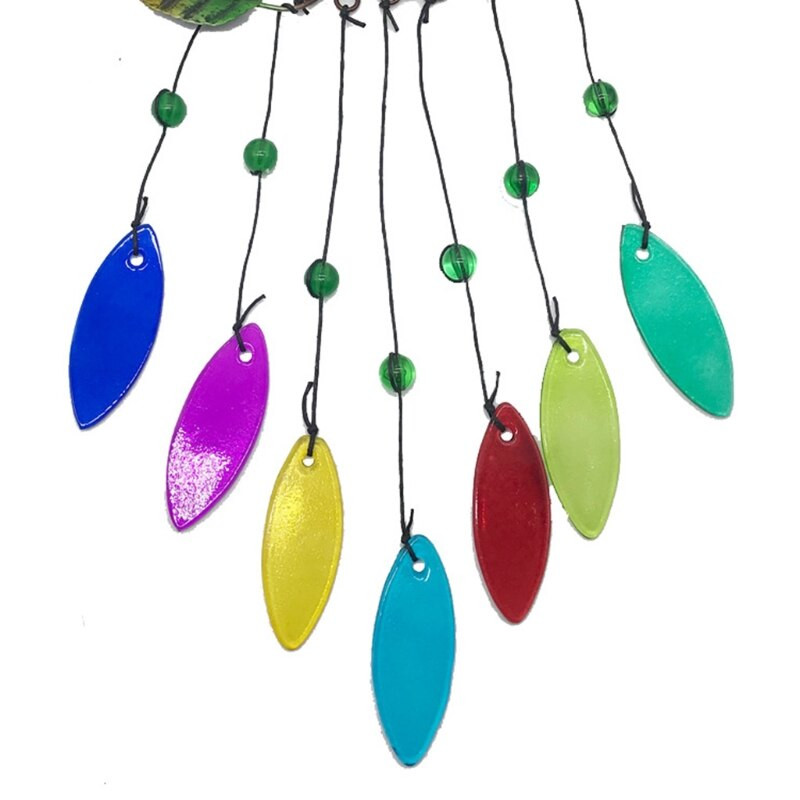 Vidiniai lauko metaliniai vėjo varpeliai, 3D laumžirgiais dažyti papuošalai, memorialinis vėjo varpelis namų kiemui, verandoje, sodo kieme