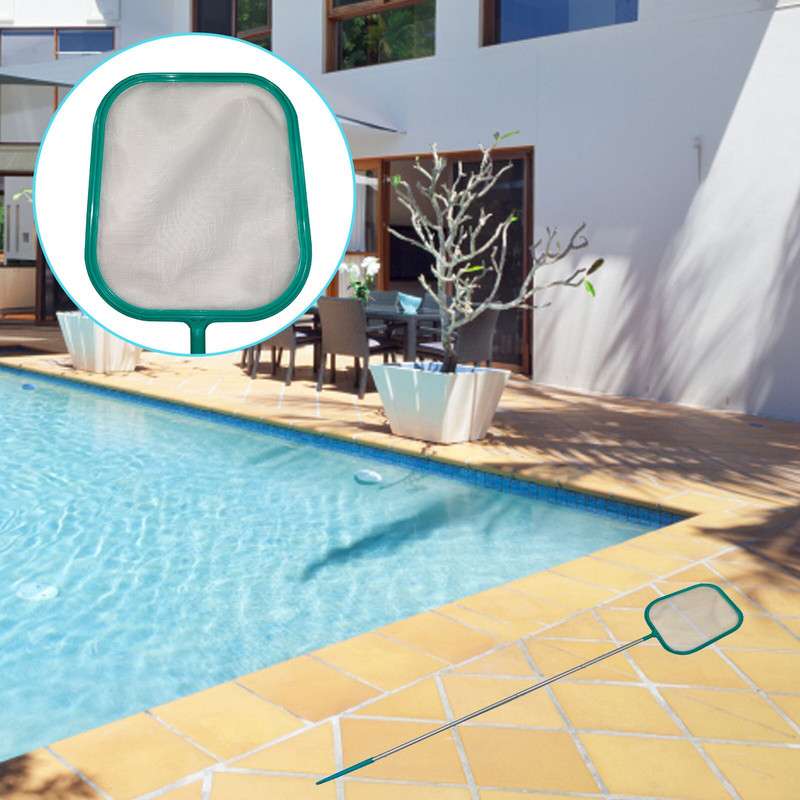 Úszómedence tisztító nagy teljesítményű medence levél gereblye Finom hálós keret háló Skimmer hálós tavak tisztítóeszközök kültéri úszáshoz