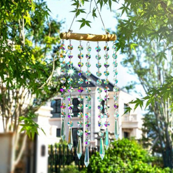 Висящ прозорец Rainbow Maker Glass Crystal Mobile Wind Chimes Подарък за декорация на домашна стена