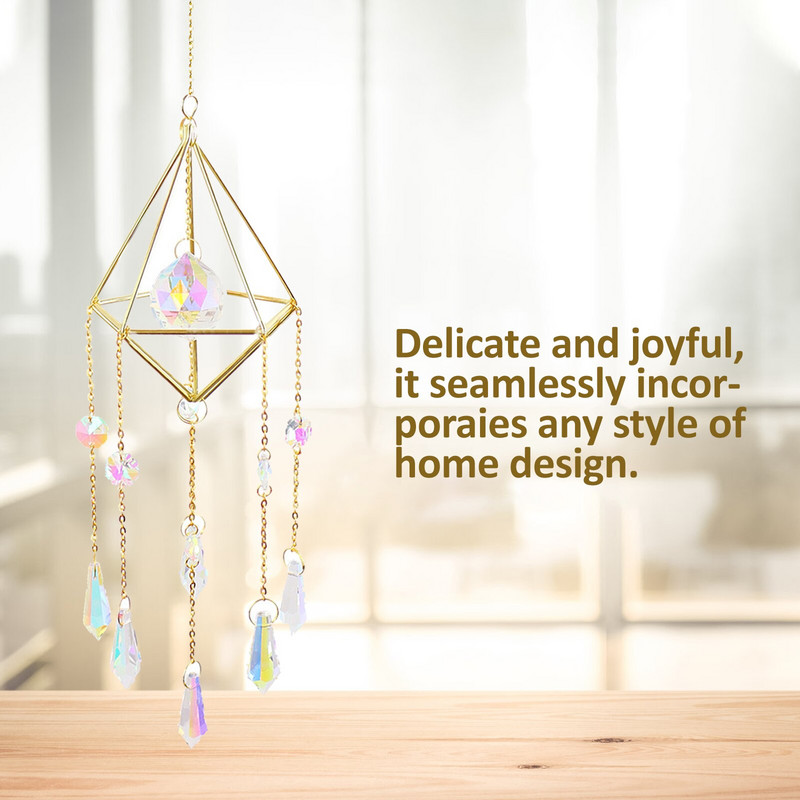Κρυστάλλινα κρεμαστά εσωτερικά αντανακλαστικά κουδούνια αέρα και κρεμαστά διακοσμητικά κουδούνια αέρα εξωτερικού χώρου για διακόσμηση Κρεμαστά κρύσταλλα
