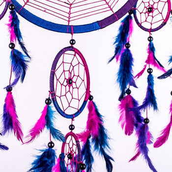 Chimes Garden Water Circular Purple Feathers Διακοσμητικό τοίχου Κρεμαστό Διακόσμηση Humming Heater Ηλιακή ενέργεια Wind Chime Crystal Ball