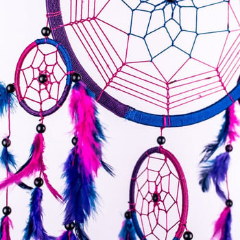 Chimes Garden Water Circular Purple Feathers Διακοσμητικό τοίχου Κρεμαστό Διακόσμηση Humming Heater Ηλιακή ενέργεια Wind Chime Crystal Ball