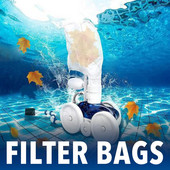 2 vnt. užtrauktuku užsegamas filtro maišelis, skirtas Polaris 280 480 baseino valikliui, keičiamam sietelio maišeliui, baseino valymo įrankių priedams