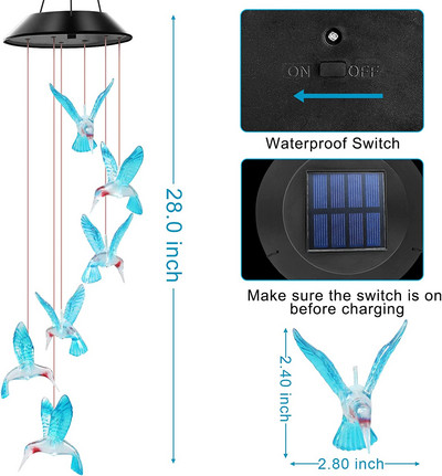 Žvaigždės formos saulės vėjo varpelių žibintai, 2022 m. Kalėdų memorialiniai vėjo varpeliai, mobilūs lauko dekoravimo kiemo namų sodo dekoracijos