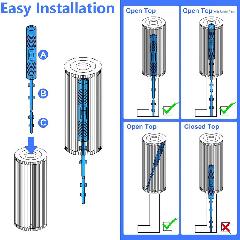 SPA mineralinės lazdelės, bekvapės, patvarios SPA įmontuotos mineralinės lazdelės, skirtos sūkurinės vonios baseino filtrų kasetėms, daugumos SPA