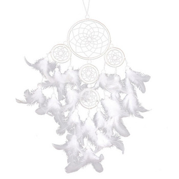 Chime Bells Circular Craft Dream Decor Φτερά τοίχου White Catcher Κρεμαστά Διακόσμηση Άμμος Κήπος Γάτα Κάκτος Ζωντανή Υπαίθρια Μεγάλα