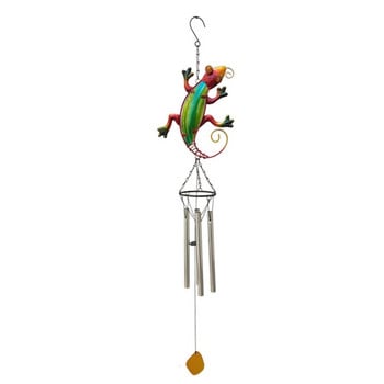 Μεταλλική τέχνη Lizard Wind Chimes Bells Εσωτερική Εξωτερική Χώρος Βιτρώ Windchime Decor K0AB