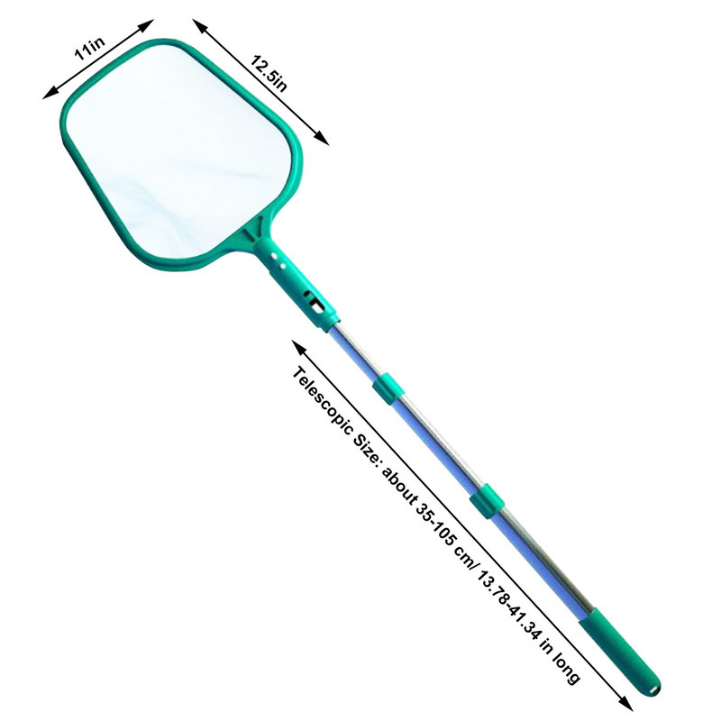 Nešiojamas baseino skimeris aliuminio lydinio teleskopinės rankenos lazdos jungtis su gelbėjimo tinklu baseino valymas racionalus