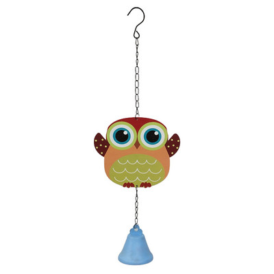 Geležinės rankų darbo pelėdos vėjo varpeliai meno varpeliai, atsparūs vandeniui atminimo dovanos, papuošimai namų kiemo verandos sodui ir kiemo dekoravimui