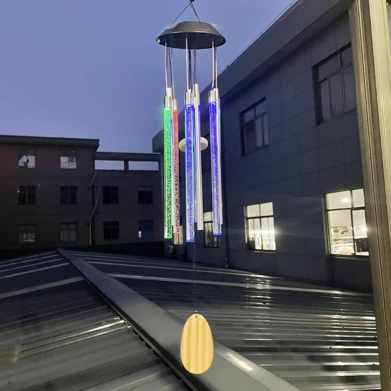 Sjajno LED zvono za vjetar, lagana LED viseća svjetiljka Atraktivna lampa za zvono za vjetar na solarnu energiju, vodootporna