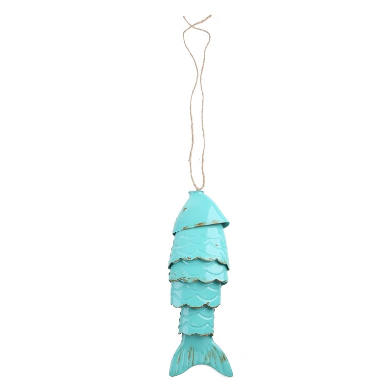 Värviline Koi Fish Tuulekell Metallist tuulekella rippuv ornament ranniku tuulekell